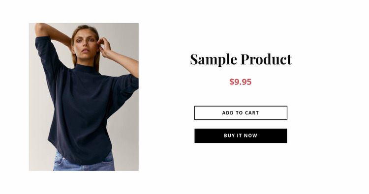 Collection product details Website Mockup