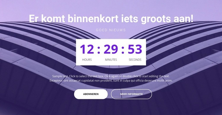 Binnenkort starten Website Builder-sjablonen