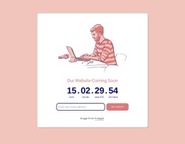 Countdown With Illustration CSS Template