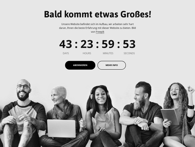 Demnächst mit Countdown HTML-Vorlage