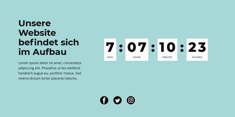 Mit Countdown-Timer blockieren Joomla Vorlage