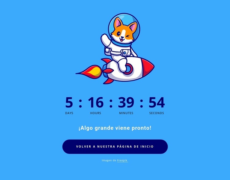 Temporizador de cuenta regresiva con perro genial Diseño de páginas web