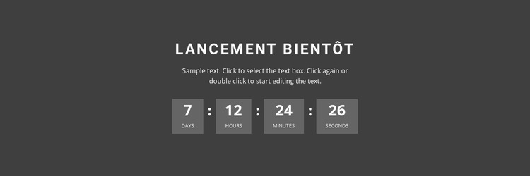 Lancement bientôt Modèle de site Web