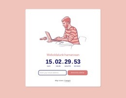 Visszaszámlálás Illusztrációval - Ingyenes Webhelysablon