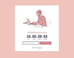 Visszaszámlálás Illusztrációval – Weboldal Tervezés