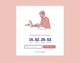 Prémium Webhelytervezés Visszaszámlálás Illusztrációval Számára