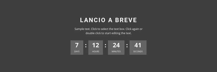 Lancio a breve Costruttore di siti web HTML