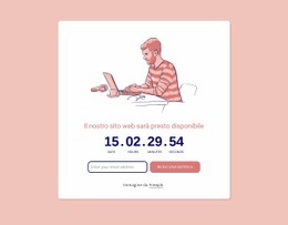 Progettazione Di Siti Web Premium Per Conto Alla Rovescia Con Illustrazione