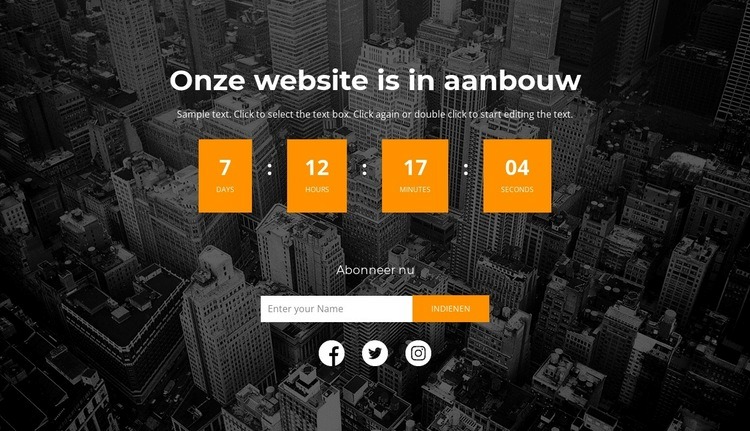 Onze website is in opbouw Html Website Builder