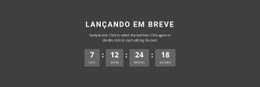 Lançando Em Breve - HTML5 Website Builder