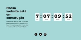 Design Do Site Para Bloco Com Cronômetro De Contagem Regressiva