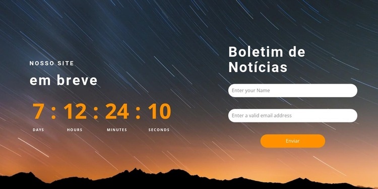 Assine a notificação Design do site