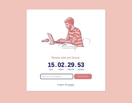 Contagem Regressiva Com Ilustração - Modelo De Site Gratuito