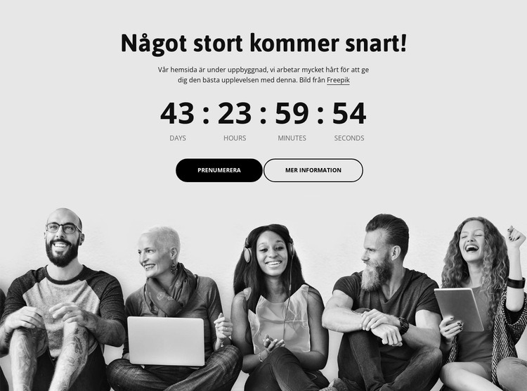 Kommer snart med nedräkning CSS -mall