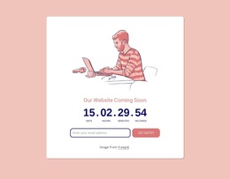 Countdown With Illustration - Website Design