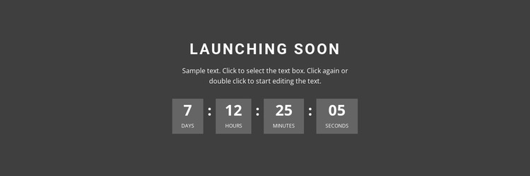 Launching soon Website Builder Templates