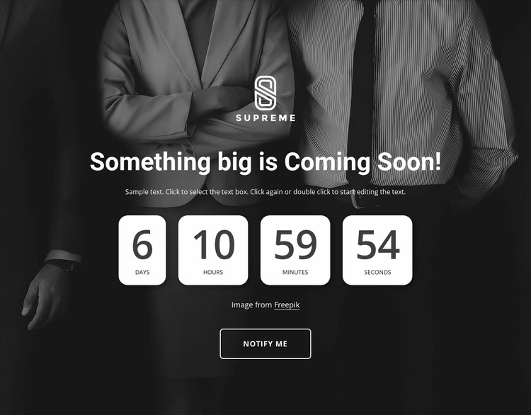 Something big is coming soon Website Template