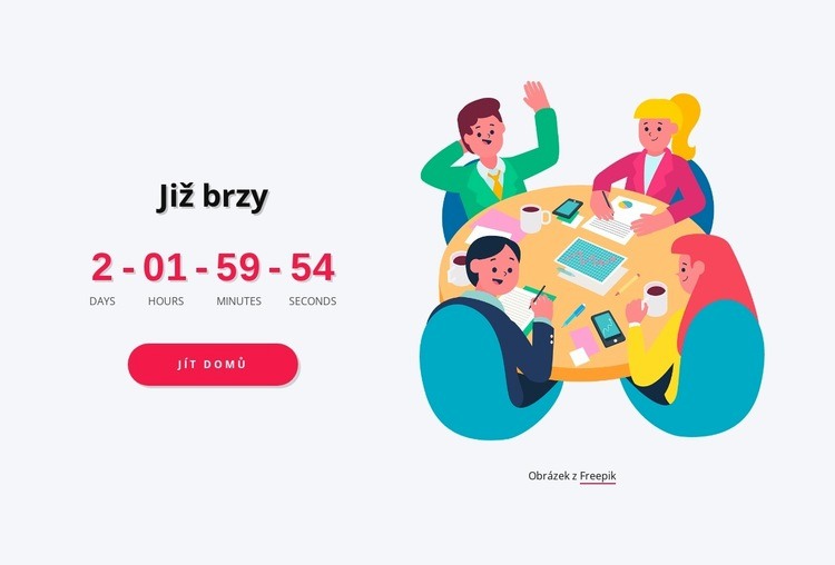 Blokování s časovačem již brzy Šablona HTML