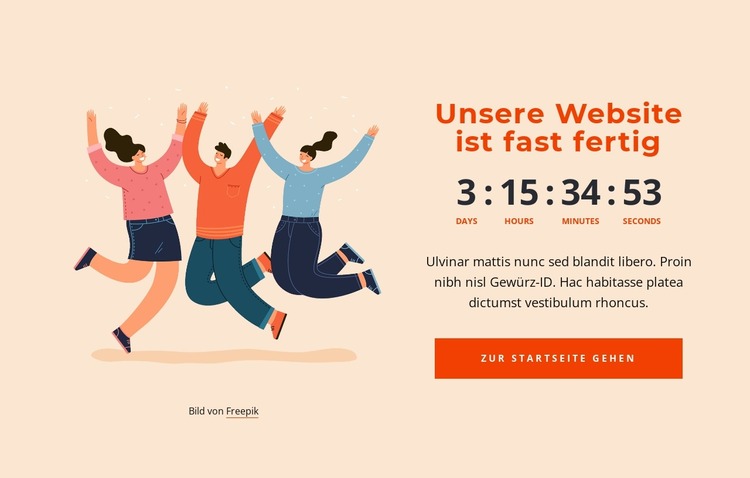 Cooles Bild mit Countdown-Timer Joomla Vorlage