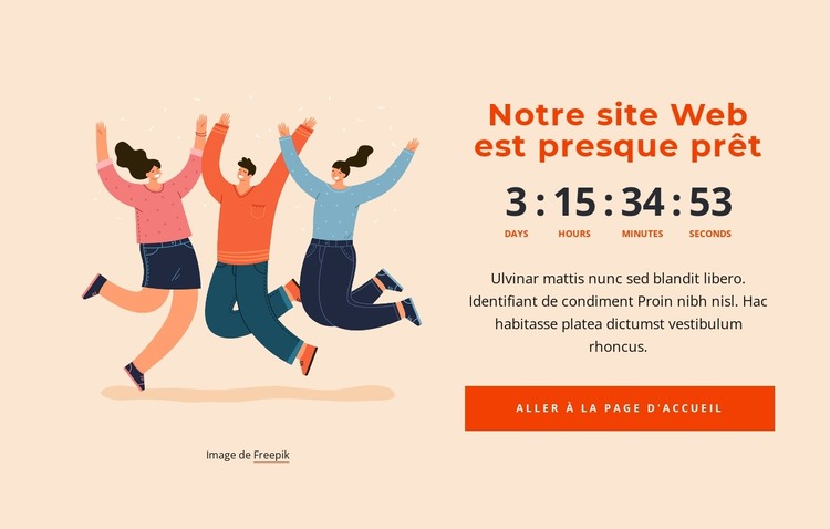 Image sympa avec compte à rebours Modèle HTML