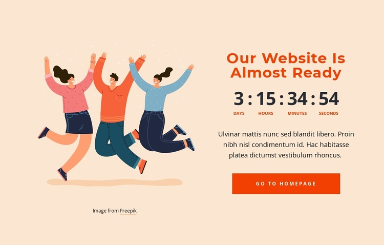 Cool image with countdown timer HTML5 Template