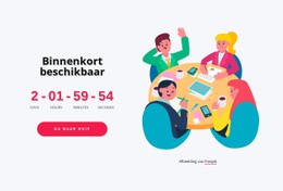 Binnenkort Blok Met Timer Sjabloon Voor Bestemmingspagina'S