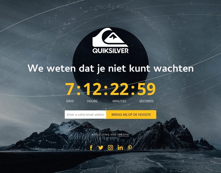 Afteltimer op achtergrond CSS-sjabloon