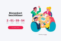 Binnenkort Blok Met Timer - HTML- En CSS-Sjabloon