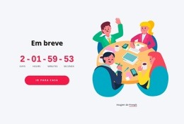 Em Breve Bloquear Com Temporizador - Página De Destino Pronta Para Uso