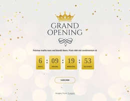 Grand Opening Сountdown Timer Responsive Bootstrap