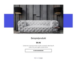 Gemütliche Sofa Produktdetails Landing Pages