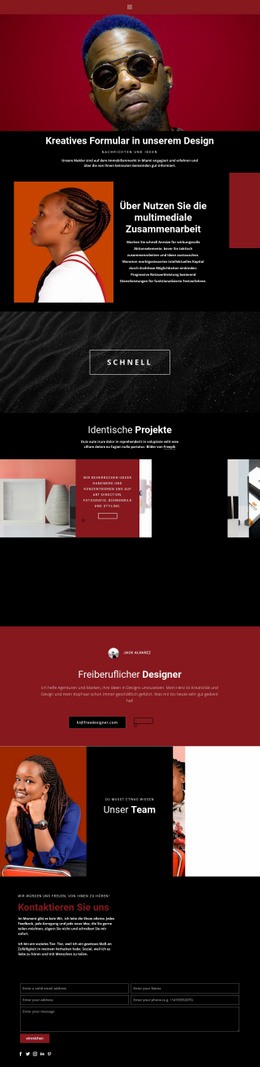 Kreative Form Im Design – Professionelle Einseitenvorlage