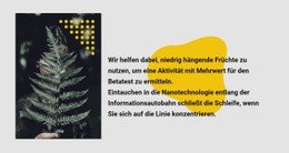 Grünes Foto Und Text - HTML5-Vorlage Für Eine Seite