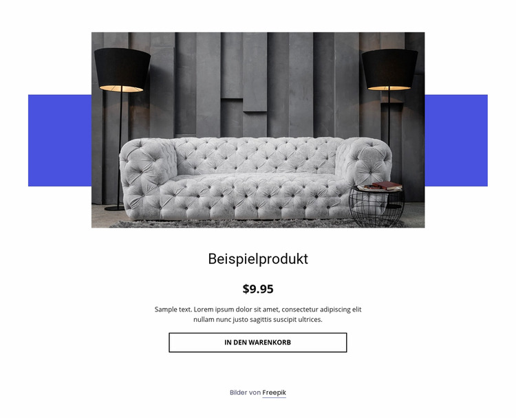 Gemütliche Sofa Produktdetails Joomla Vorlage