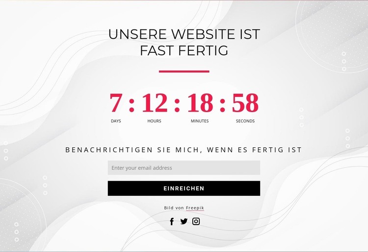 Online-Countdown-Timer Landing Page