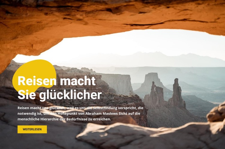 Fröhliche Bergreise Landing Page