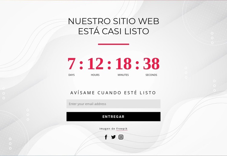 Temporizador de cuenta atrás en línea Plantillas de creación de sitios web