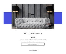 Detalles Del Producto Acogedor Sofá - Impresionante Maqueta De Sitio Web