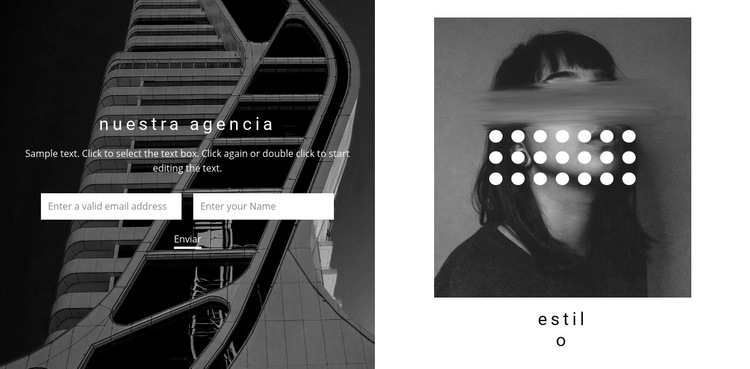 Contactos de Creative Studio Plantilla de sitio web