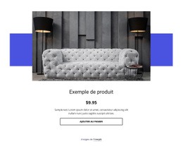 Détails Du Produit Du Canapé Confortable - Modèle Personnalisé D'Une Page