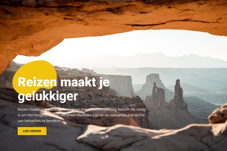 Gelukkig reizen in de bergen Html Website Builder