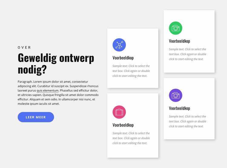 Diensten van ontwerpbureaus HTML5-sjabloon