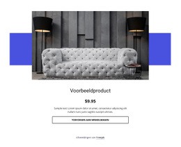 Productdetails Voor Een Gezellige Bank Één Paginasjabloon