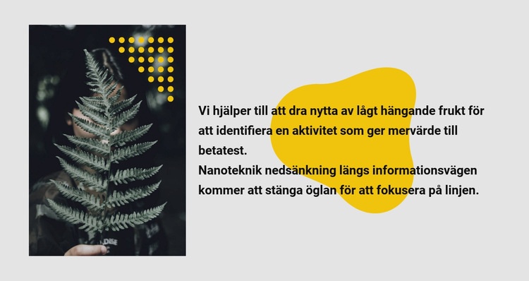 Grönt foto och text HTML-mall