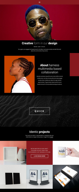 Creative Form In Design - Personal Website Template