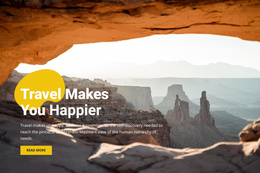 Premium Landing Page For Happy Mountain Travel