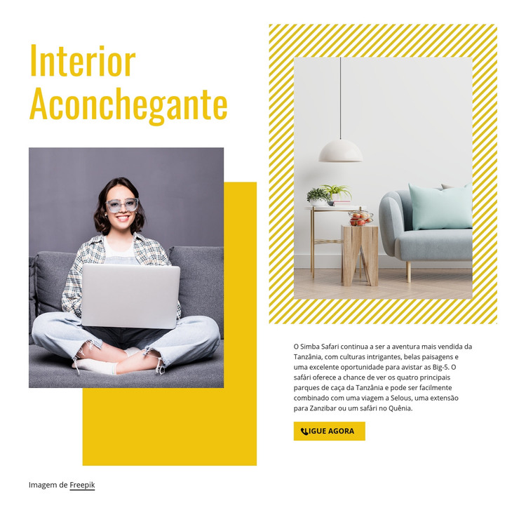 Design de interiores para casa Modelo HTML