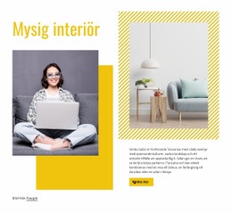 Mysigt Vardagsrum - Webbplatsdesign