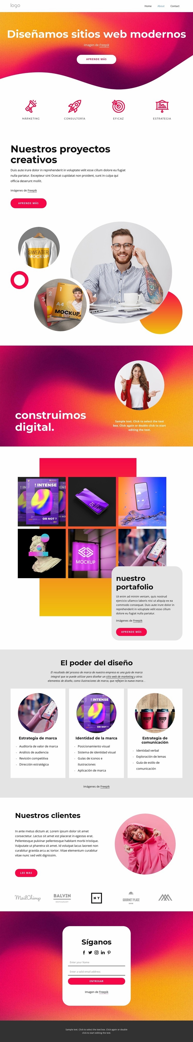 Diseñamos sitios web modernos Plantilla HTML5