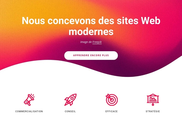 Nous sommes spécialisés dans la conception de sites Web Thème WordPress